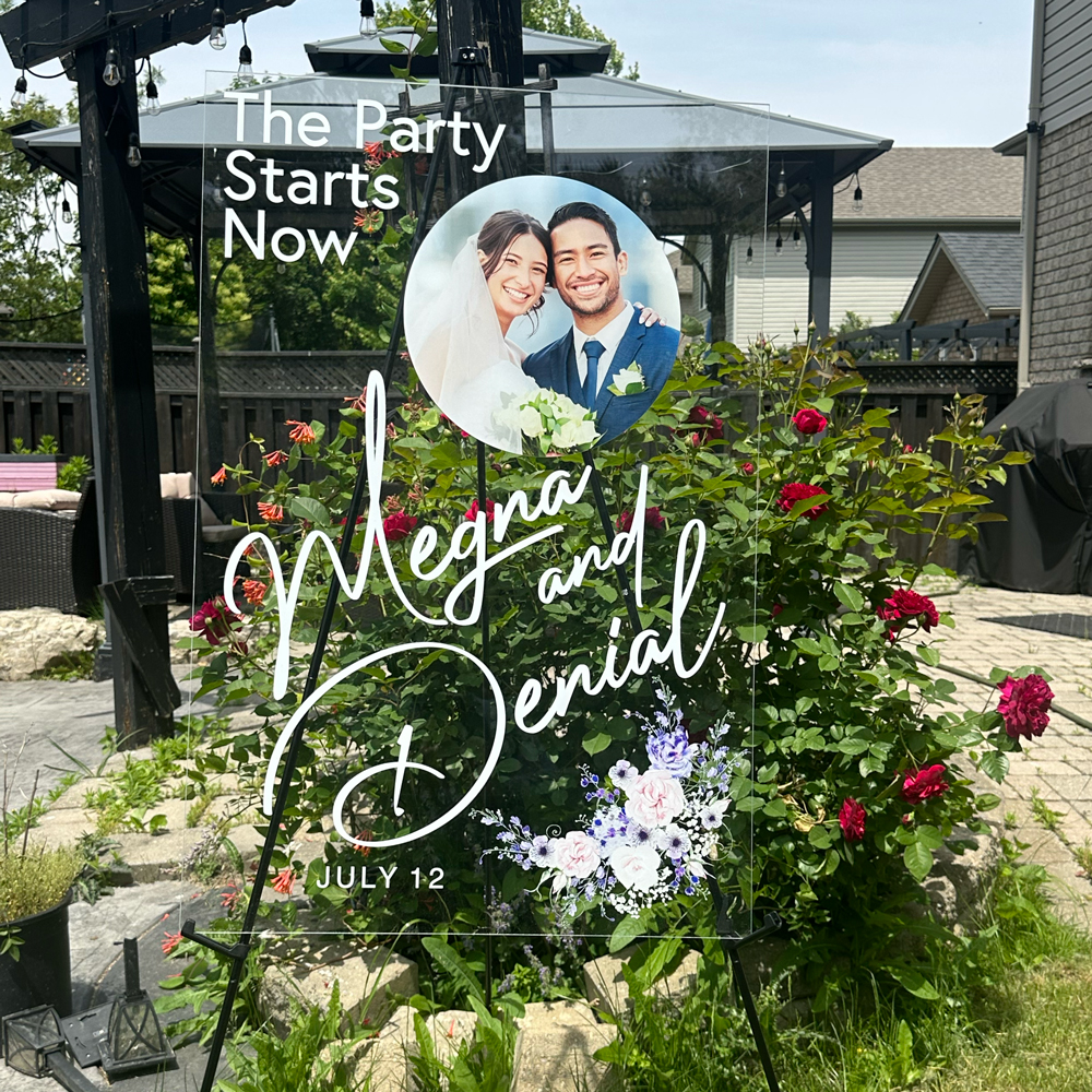 Clear Acrylic Wedding Signs